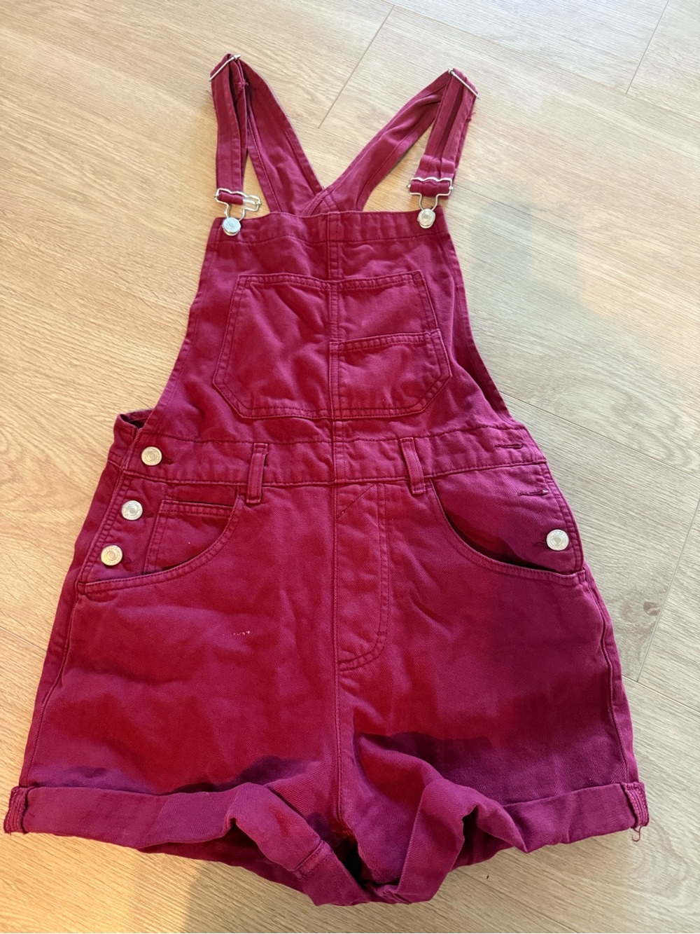 We The Free Maroon Kids Short Overalls